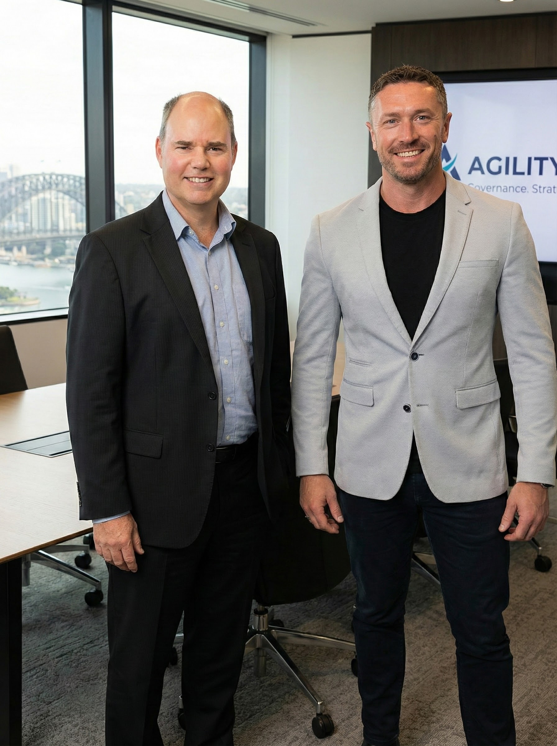 Greg Spencer and Alex Frew at Agility Next Sydney Office